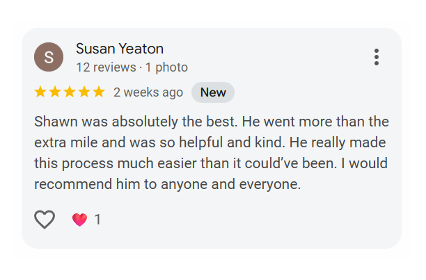 Southern Utah Shawn Google Review - Susan